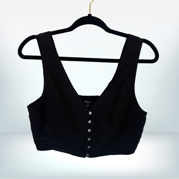 Madewell Tops - NWT Madewell Softdrape Gwen Crop Vest Top, size 4